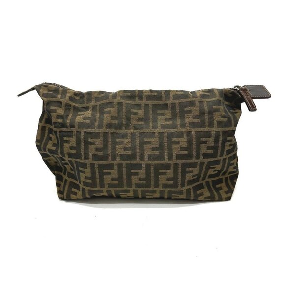 FENDI Zucca pattern Multi-case all-over pattern accessory case Pouch Brown - Picture 1 of 16